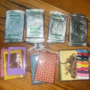 instax mini FUJIFILM instant film (40) +photo accessories: 50+ frames & stickers